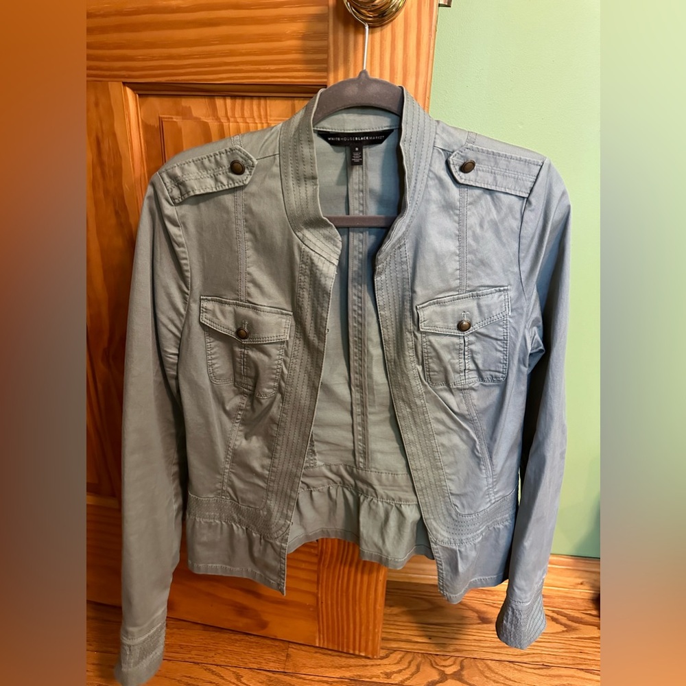 White House Black Market military style long sleeve casual jacket - size 8